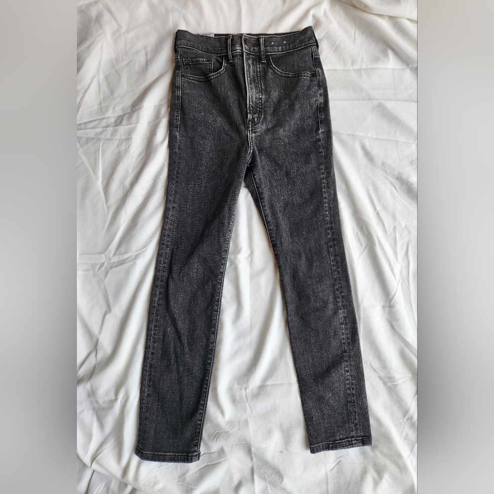 Express High Rise Legging Skinny Jeans Black Wash Size 0R